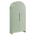 Dahlia 78 Inch Fluted and Scalloped Arched Storage Cabinet - EEI-7570-SGE