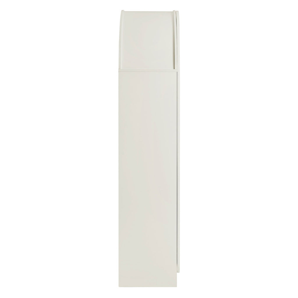 Dahlia 78 Inch Fluted and Scalloped Arched Storage Cabinet