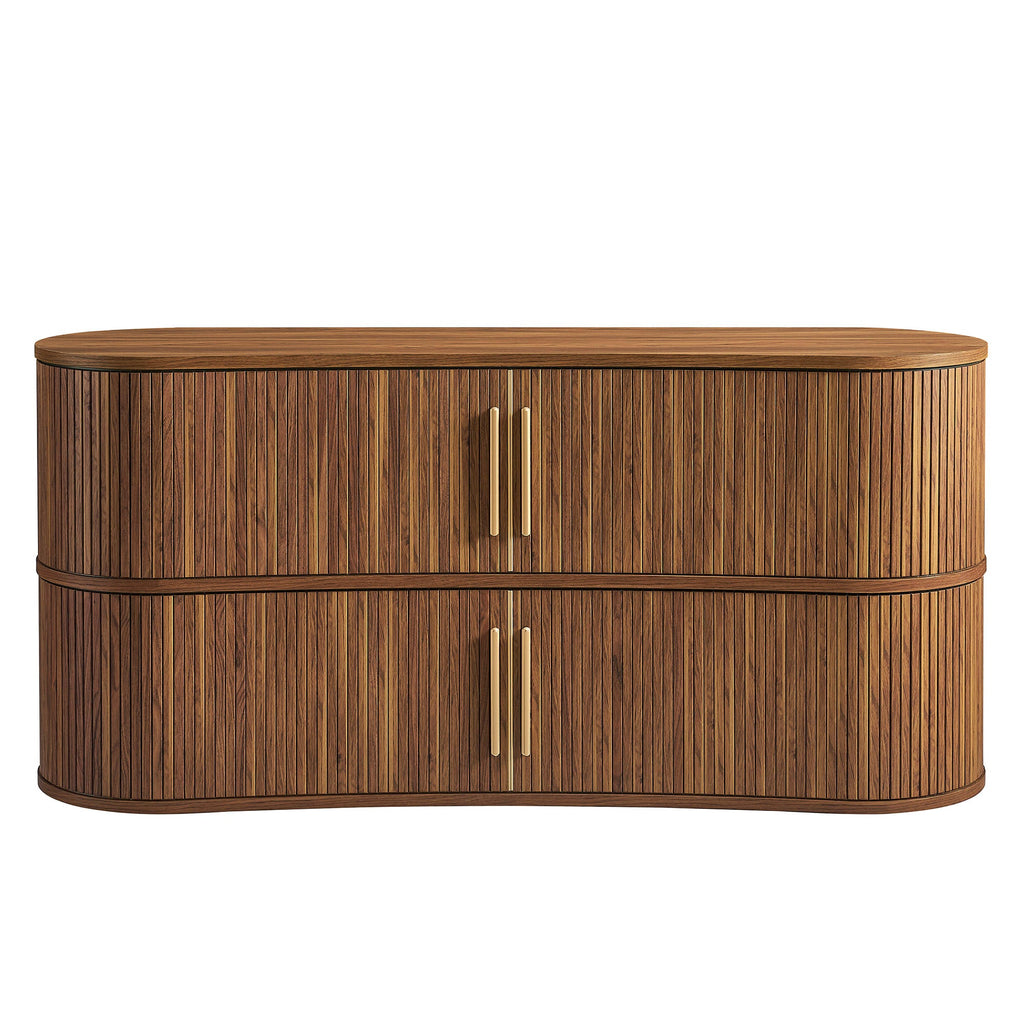 Radcliffe 63" Curved Fluted Sideboard Buffet Cabinet