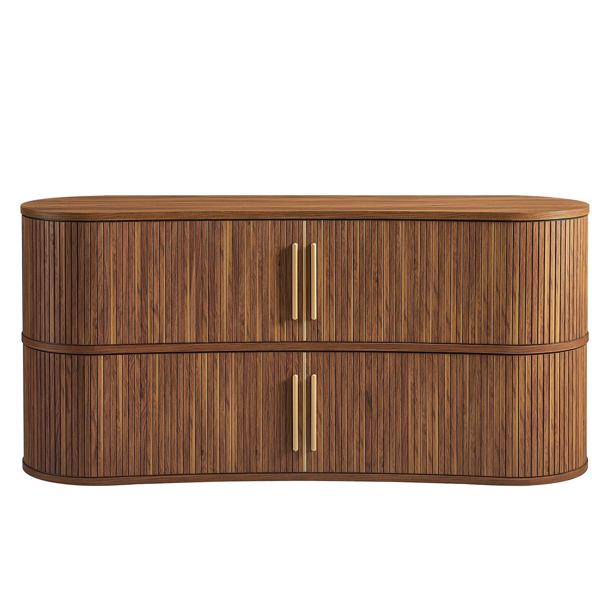 Radcliffe 63" Curved Fluted Sideboard Buffet Cabinet