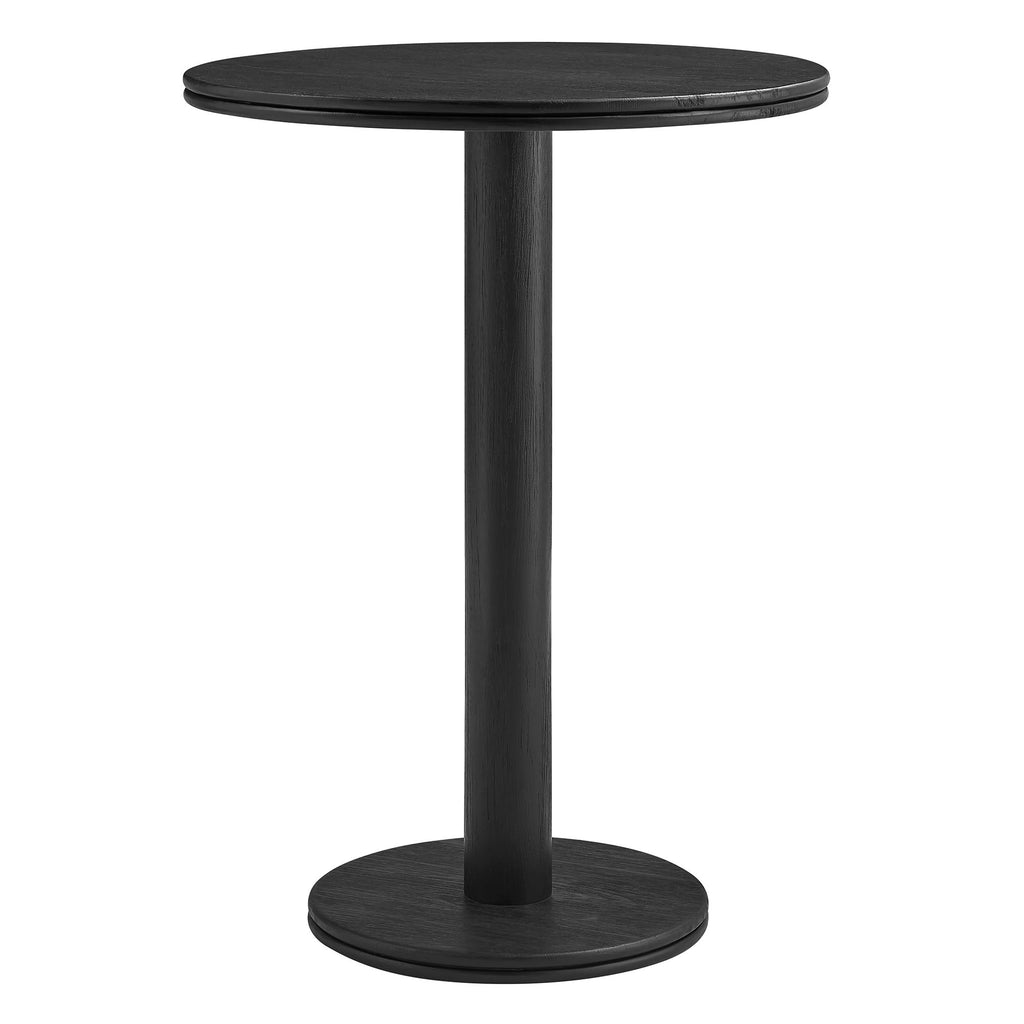 Neo 3-Piece Round Indoor - Outdoor Patio Wood Bar Table And Stool Set