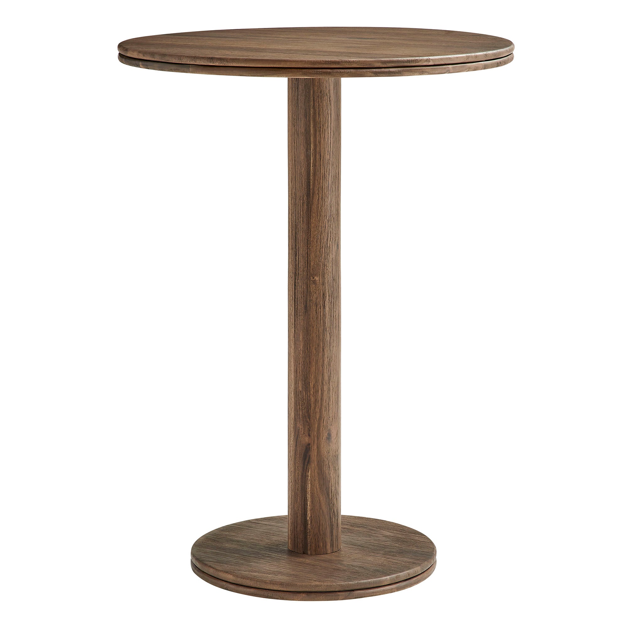 Neo 3-Piece Round Indoor - Outdoor Patio Wood Bar Table And Stool Set