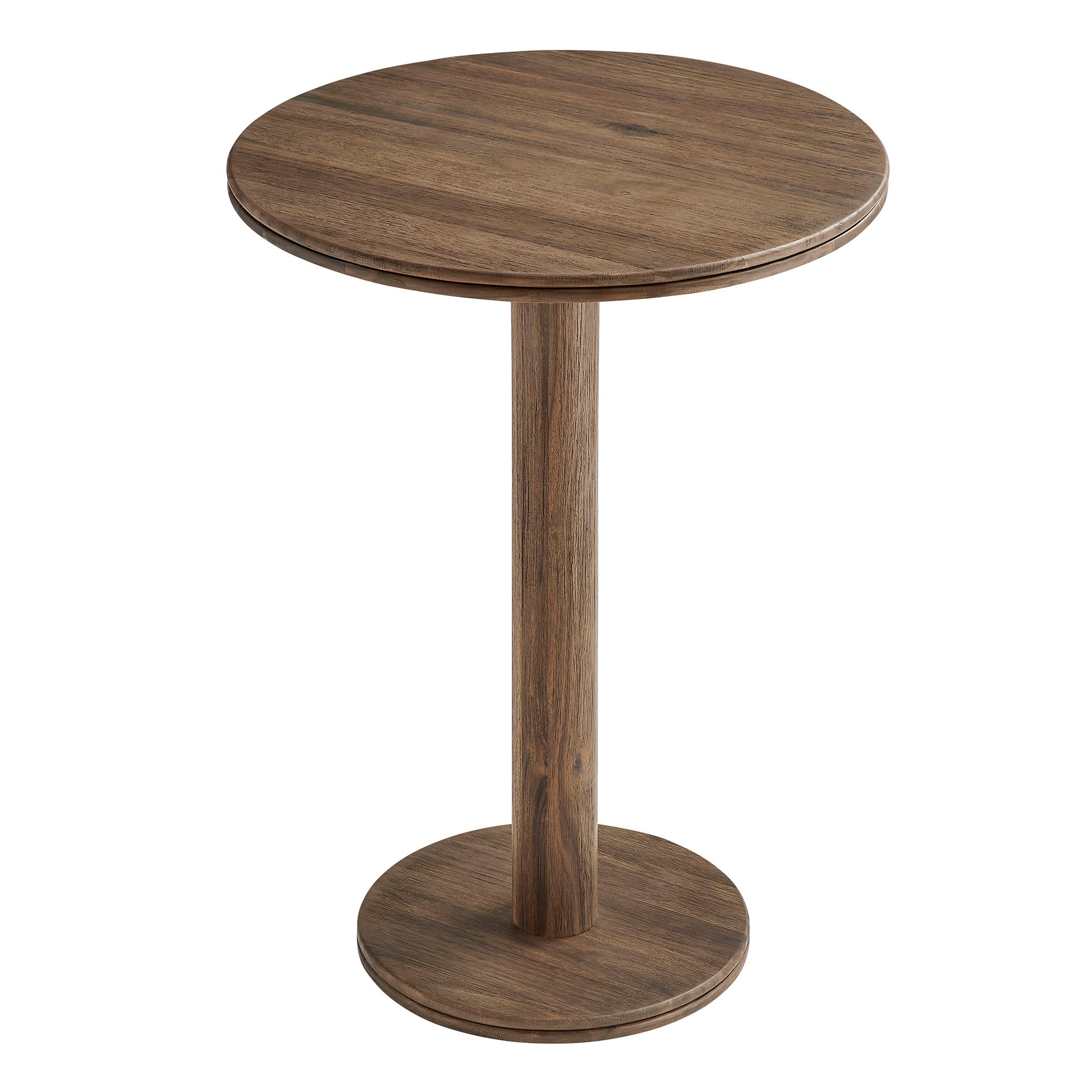 Neo 31 Inch Round Indoor - Outdoor Patio Wood Bar Table