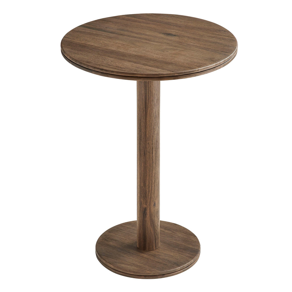 Neo 3-Piece Round Indoor - Outdoor Patio Wood Bar Table And Stool Set