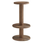 Neo 15 Inch Round Indoor - Outdoor Patio Wood Bar Stools