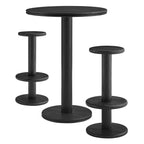 Neo 5-Piece Round Indoor - Outdoor Round Patio Bar Table And Stool Set