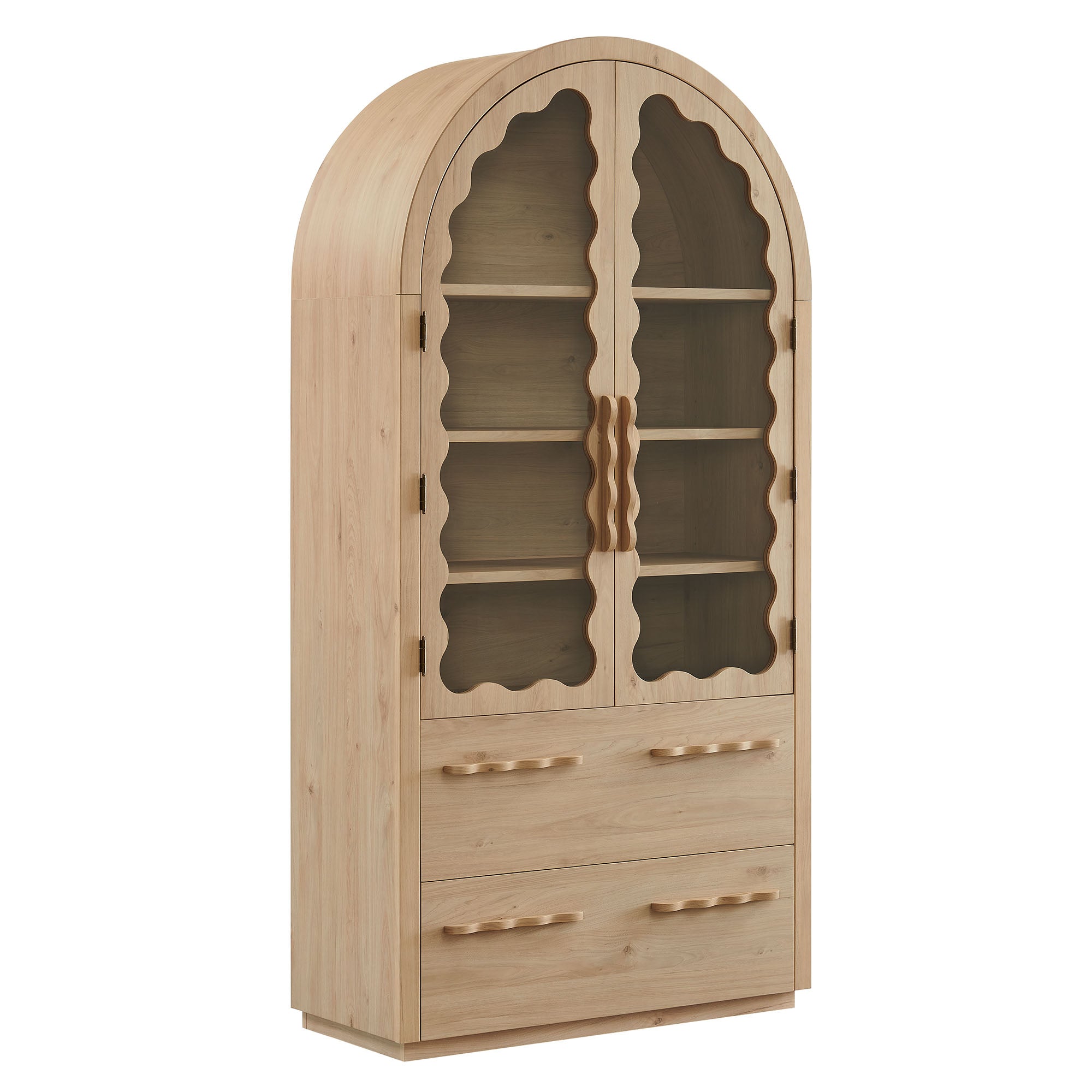 Rory 76 Inch Arched Kitchen Pantry Cabinet - EEI-7589-LOA