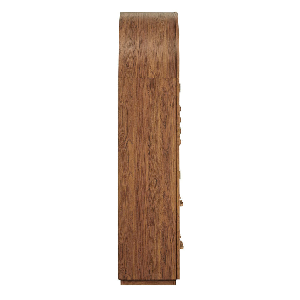 Rory 76 Inch Arched Kitchen Pantry Cabinet