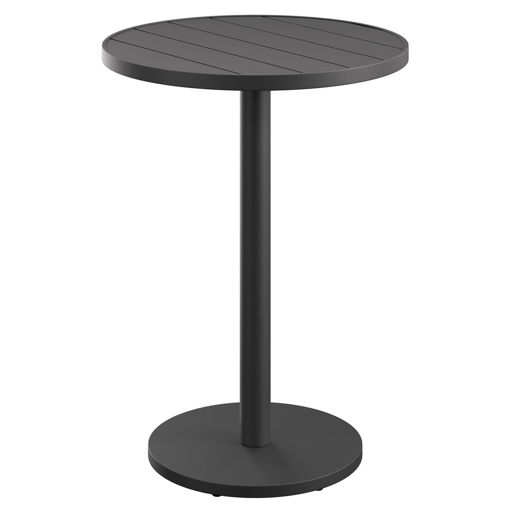 modern 31 Inch Round Outdoor Aluminum Bar Table