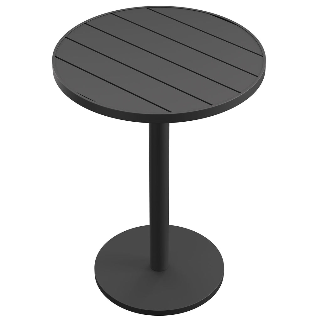 modern 31 Inch Round Outdoor Aluminum Bar Table