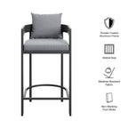 modern Outdoor Patio Aluminum Bar Chair