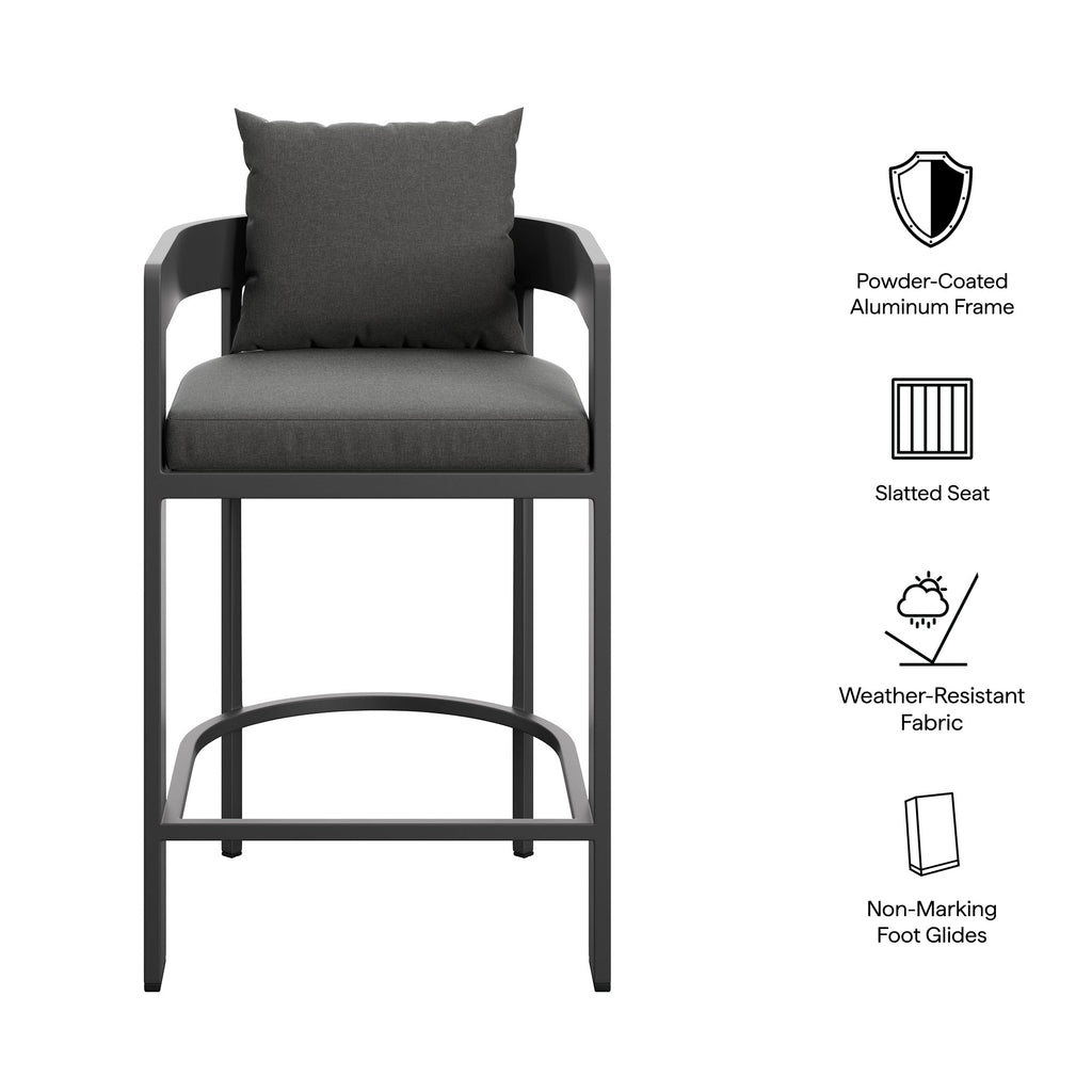 modern Outdoor Patio Aluminum Counter Stool