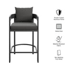 modern Outdoor Patio Aluminum Counter Stool