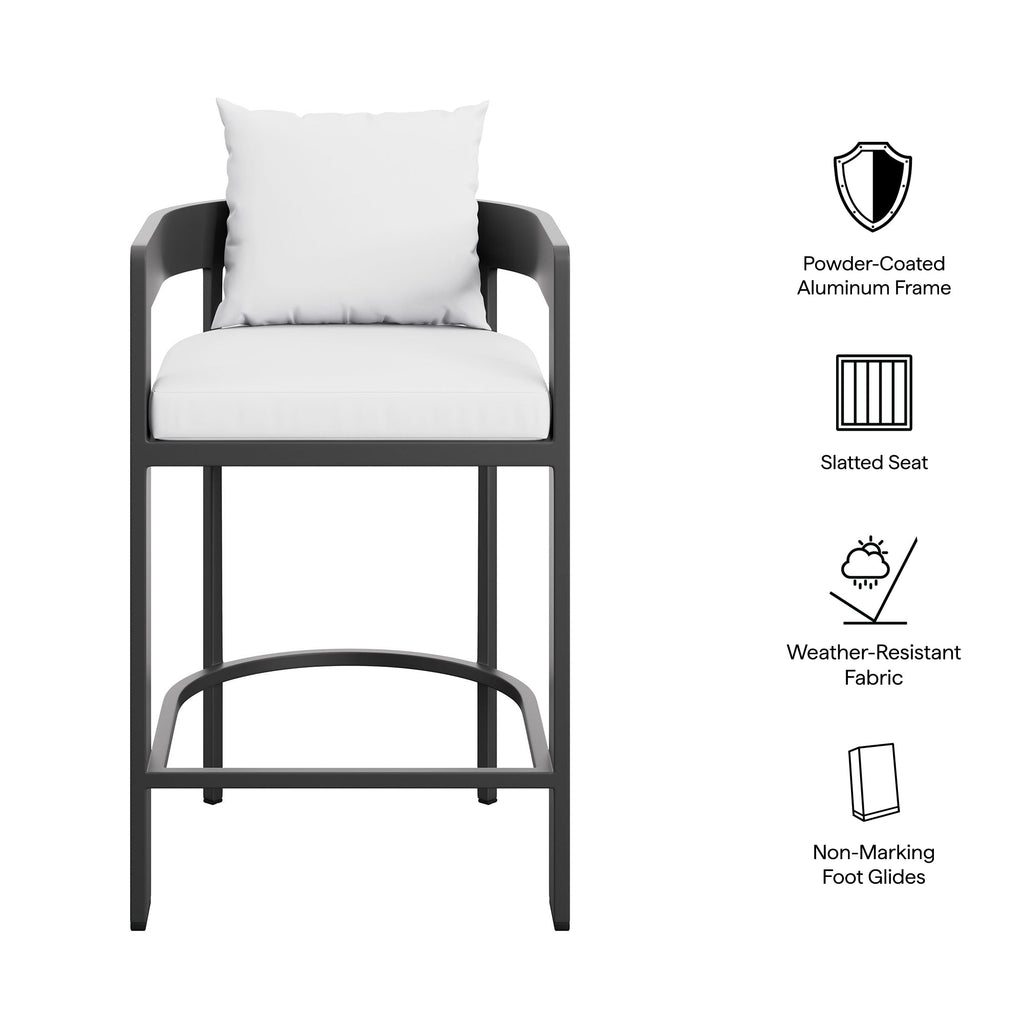 modern Outdoor Patio Aluminum Counter Stool