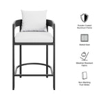 modern Outdoor Patio Aluminum Counter Stool