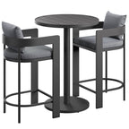 Tahoe 3-Piece Outdoor Aluminum Bar Set - EEI-7597-GRY