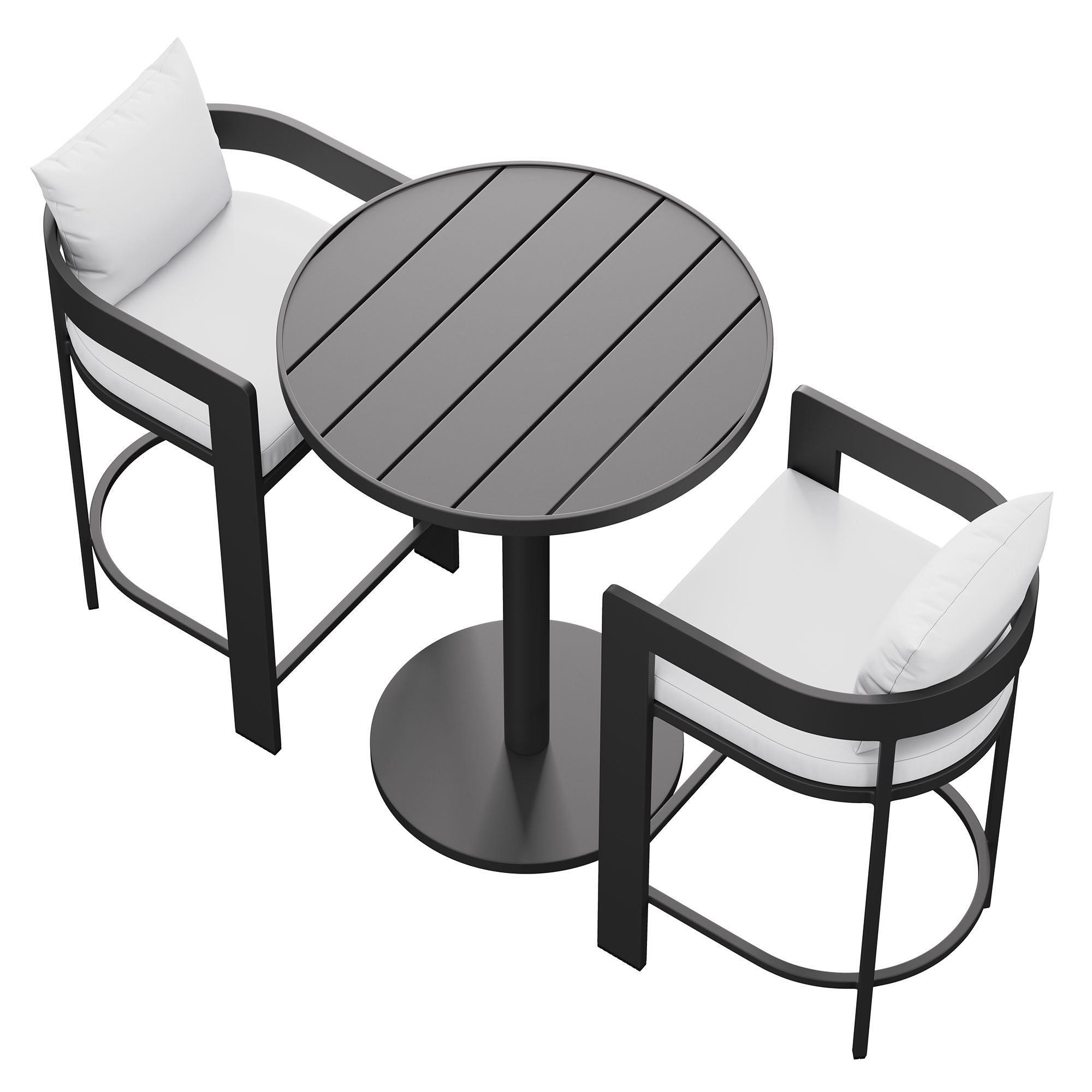 modern 3-Piece Outdoor Aluminum Bar Set