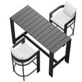 modern 3-Piece Outdoor Aluminum Bar Table Set