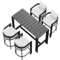 modern 5-Piece Outdoor Bar Table Set