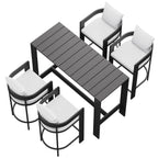 modern 5-Piece Outdoor Bar Table Set