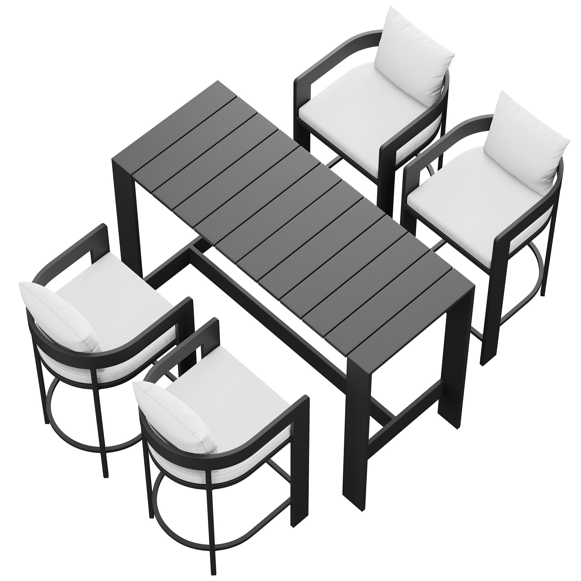 modern 5-Piece Outdoor Bar Table Set