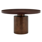 Annette 54 Inch Round Pedestal Base Dining Table