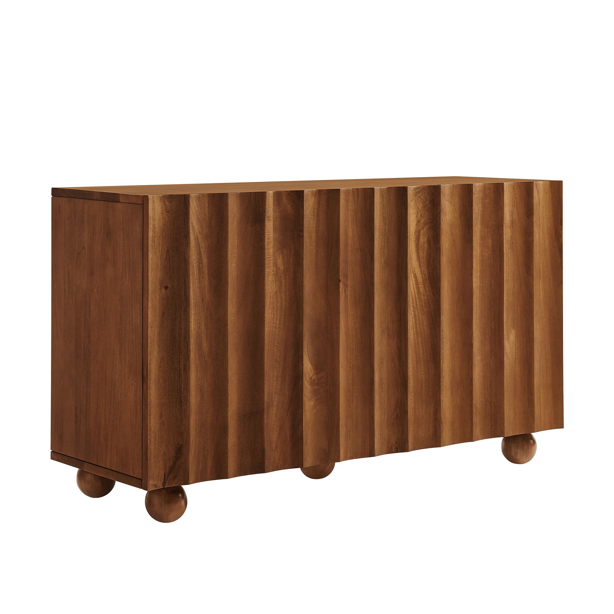 Sorren 54 Inch Scalloped Mango Wood