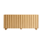 Sorren 72 Inch Scalloped Wood 4-Door Sideboard