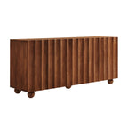 Sorren 72 Inch Scalloped Wood 4-Door Sideboard