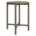 Eleni Round 35 Inch Outdoor Teak Wood Round Bar Table