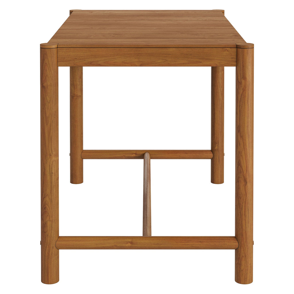 Eleni Rectangle 56-Inch Outdoor Teak Wood Rectangular Bar Table
