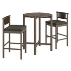 Eleni 3-Piece Outdoor Teak Wood Bar Set