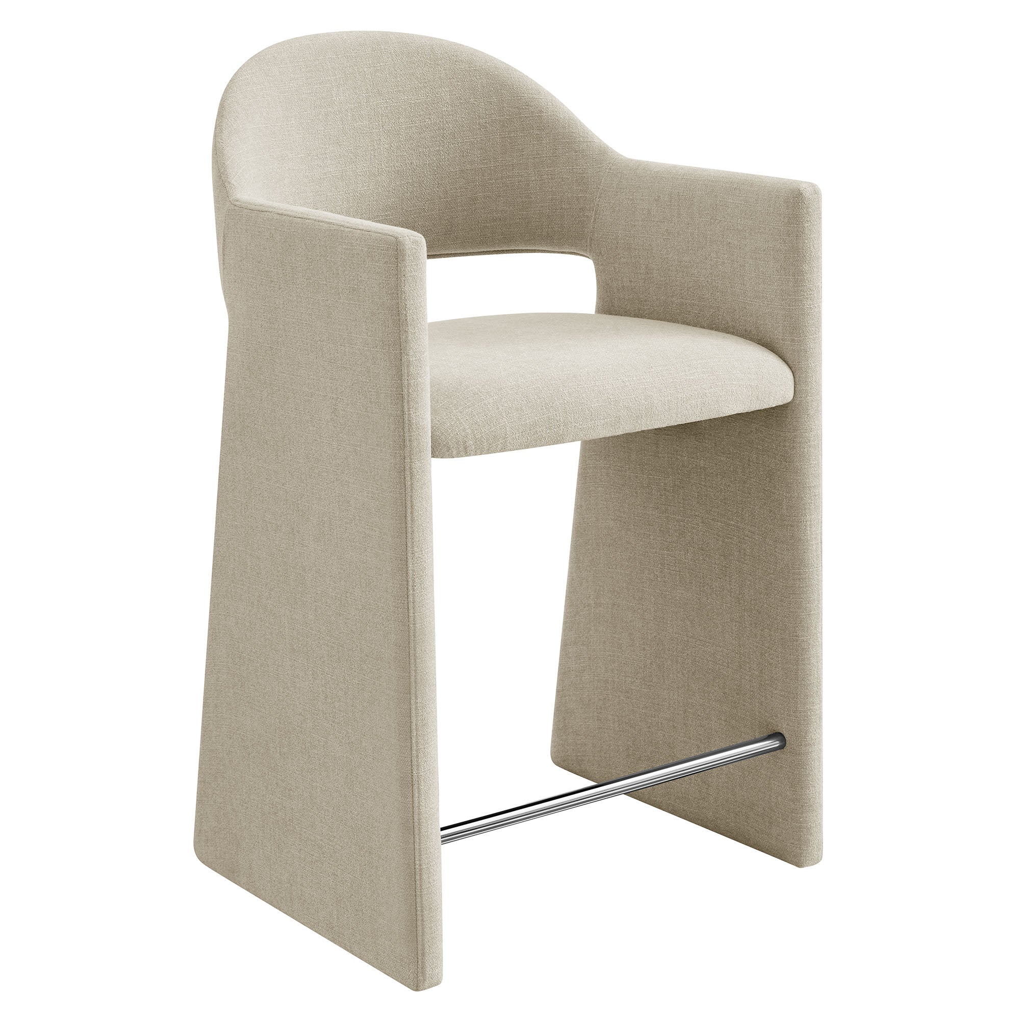 Talia 37 Inch Upholstered Fabric Counter Stool