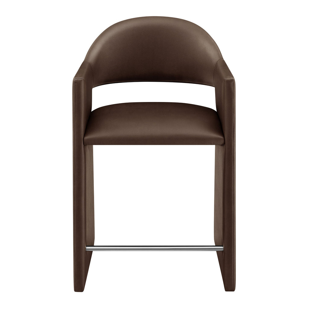 Talia 37 Inch Vegan Leather Counter Stool