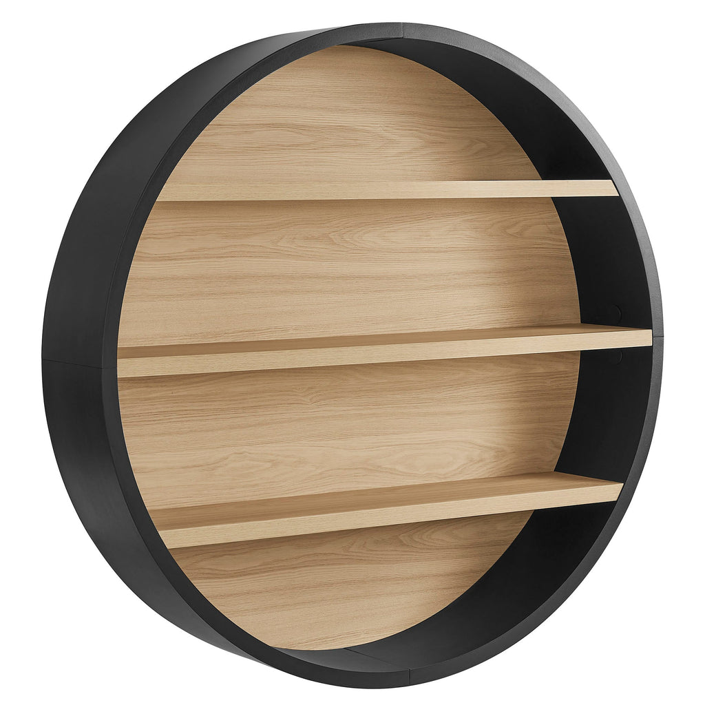 Romy 47" Round Wall Book Shelf