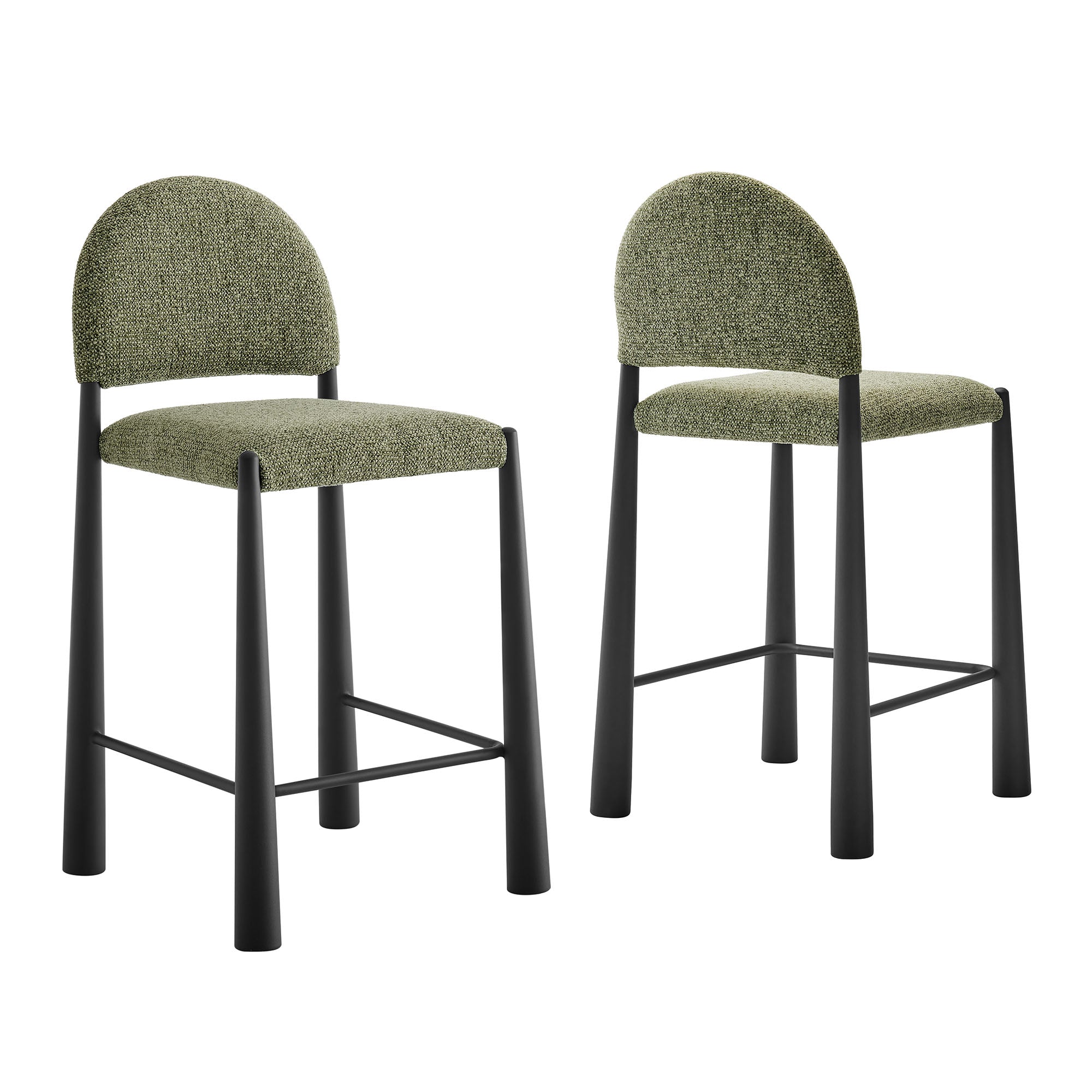 Hayley Upholstered Fabric Counter Stools Set of 2