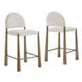 Hayley Upholstered Fabric Counter Stools Set of 2