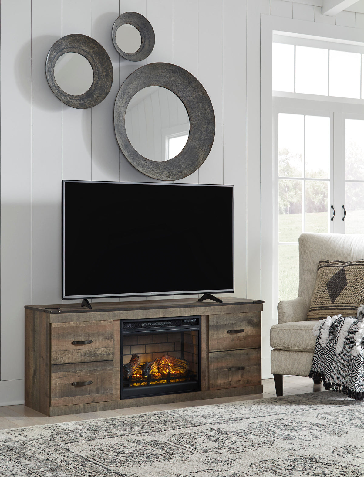 Trinell TV Stand with Fireplace Option