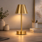 Elegance Rechargeable LED Table Lamp (Plated Brass)