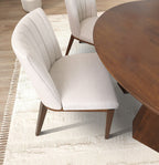 Elmwood Beige Fabric Dining Chair (Set Of 2)
