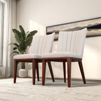 Elmwood Beige Fabric Dining Chair (Set Of 2)
