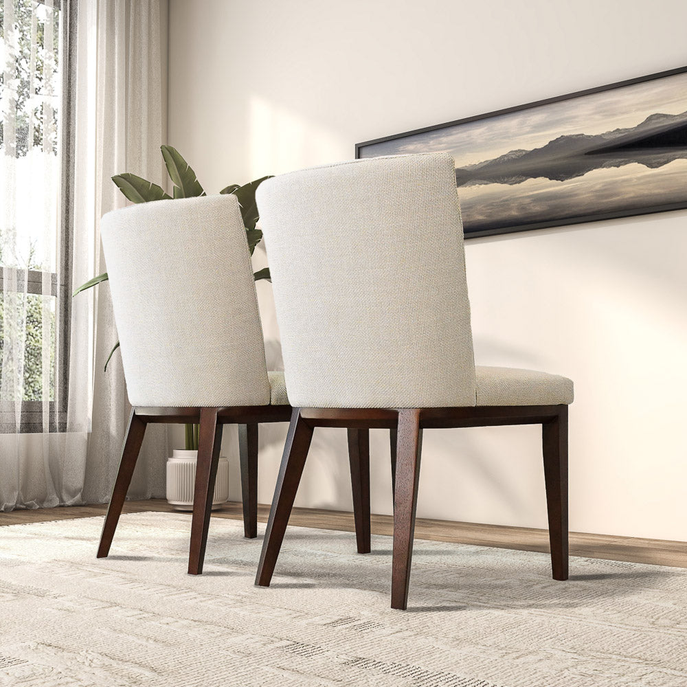 Elmwood Beige Fabric Dining Chair (Set Of 2)