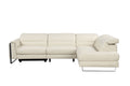 ESF Furniture - Eminence Sectional Sofa w/ Recliner in White - EMINENCE-SEC-WHITE