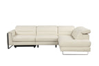 ESF Furniture - Eminence Sectional Sofa w/ Recliner in White - EMINENCE-SEC-WHITE