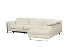 ESF Furniture - Eminence Sectional Sofa w/ Recliner in White - EMINENCE-SEC-WHITE