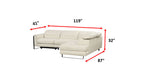 ESF Furniture - Eminence Sectional Sofa w/ Recliner in White - EMINENCE-SEC-WHITE