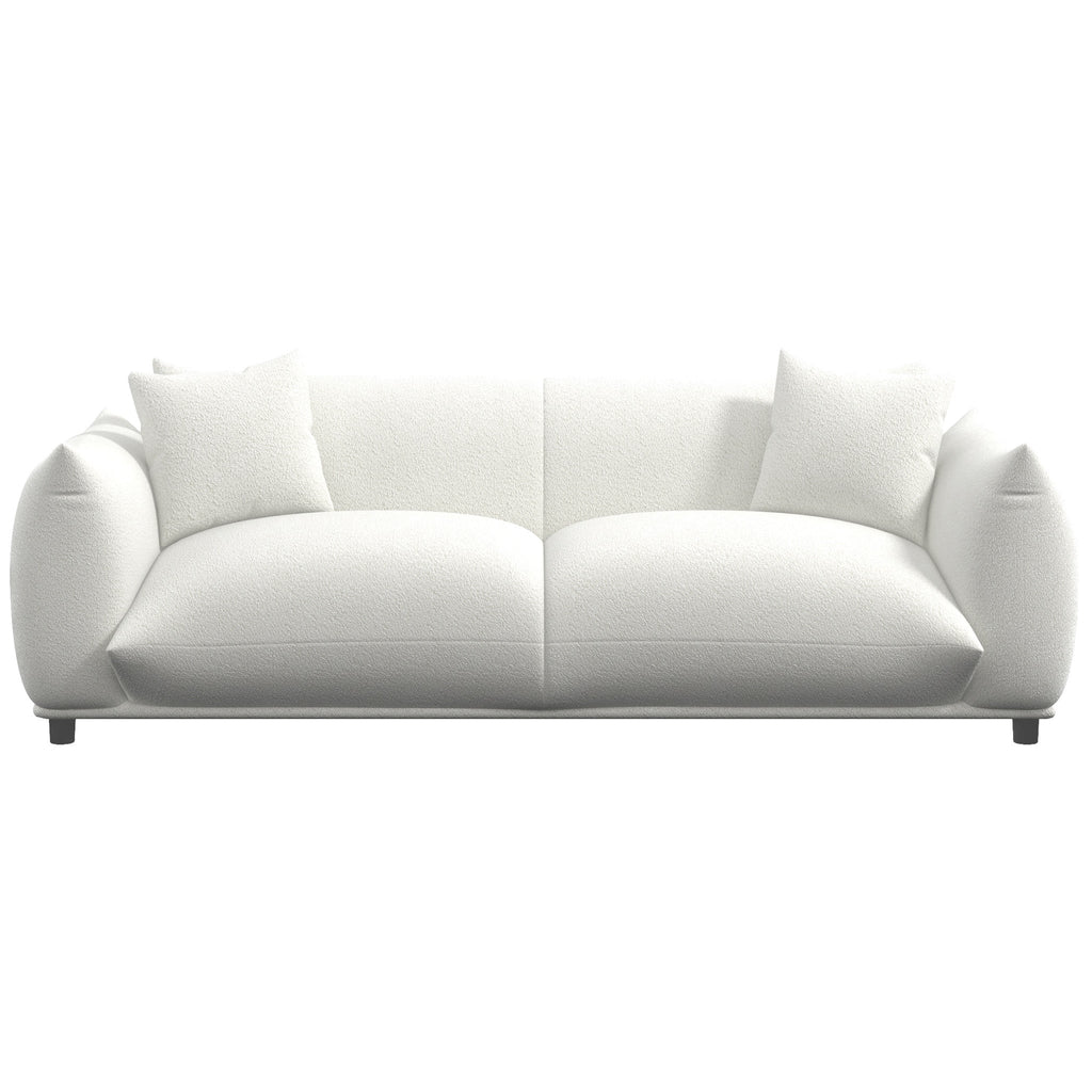 Emma Mid Century Modern Luxury Cognac Leather Sofa