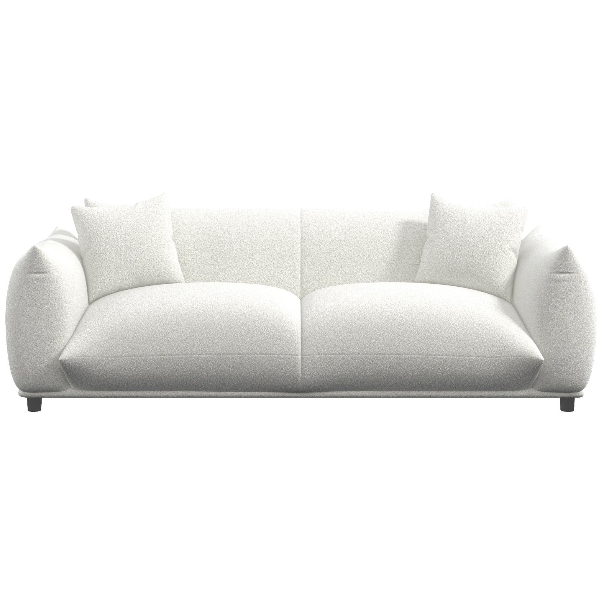 Emma Mid Century Modern Luxury Cognac Leather Sofa