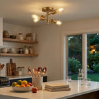 Ephemeral Four Lights Semi Flush Pendant Lamp