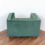Evelyn Dark Green Velvet Lounge Chair